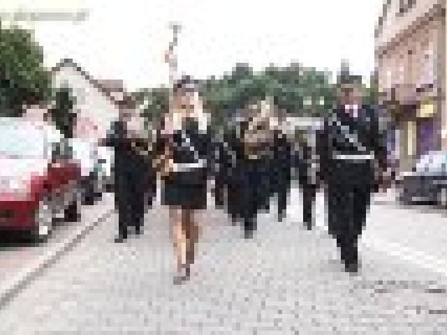 Orkiestra OSP Głogoczów na Powiatowych Dożynkach w Dobczycach